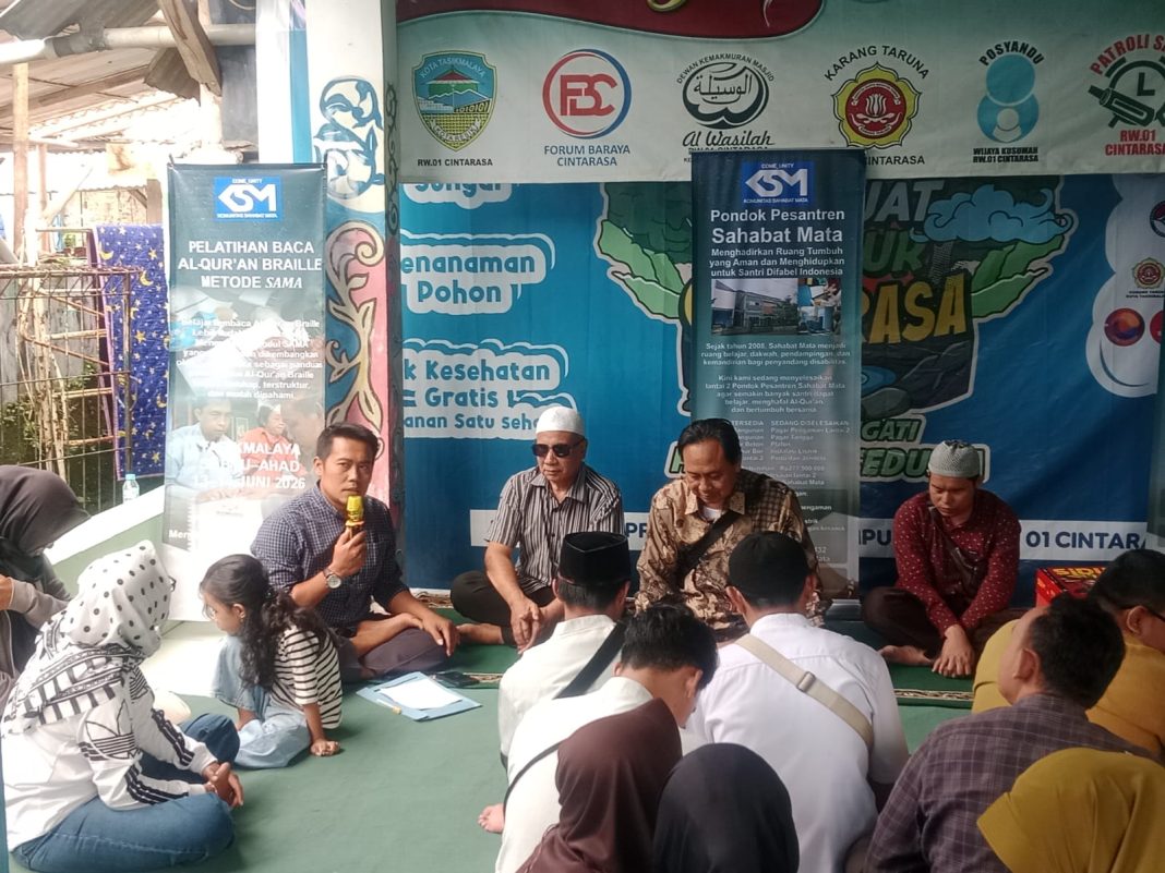 Sekretaris Dinsos Wakili Wali Kota Tasik Hadiri Edukasi dan Sosialisi Pembelajaran Menulis dan Membaca Al Qur’an Braille