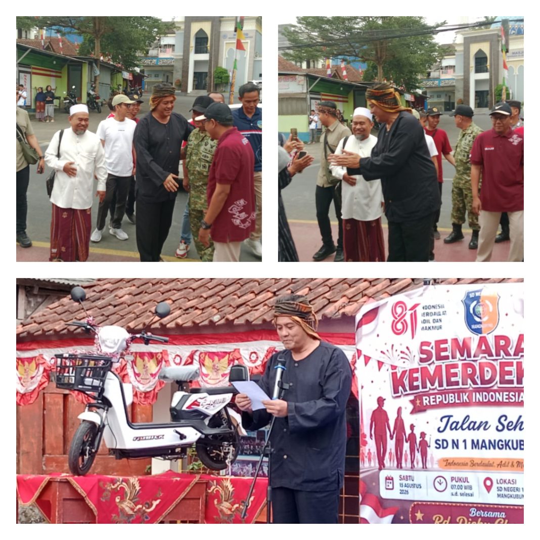 Luar Biasa Pelepasan Peserta Jalan Santai Kemerdekaan SDN Mangkubumi Oleh Wawalkot Tasik, Diky Chandra